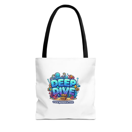Deep Dive Tote Bag, Fun Shopping Bag, Gift for Gamers, Eco-Friendly Tote, Beach Tote, Travel Accessory