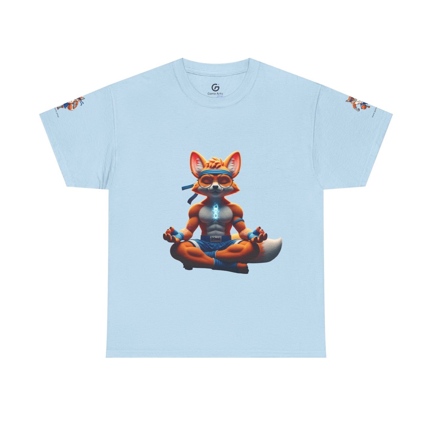 Bubble Fox: Strength & Chill Tee- Relaxation Shirt, Yoga Apparel, Gift for Fox Lovers, Casual Wear, Mindfulness Tee