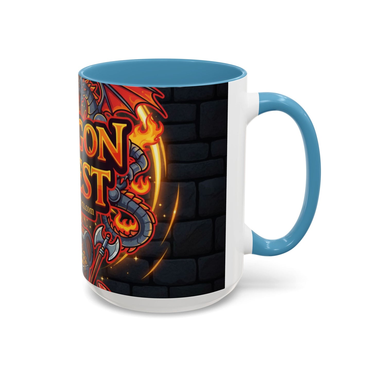 Dragon Quest Accent Coffee Mug, Gaming Mug, Geeky Gift, Fantasy Coffee Cup, Dragon Themed Drinkware, Unique Gamer Present