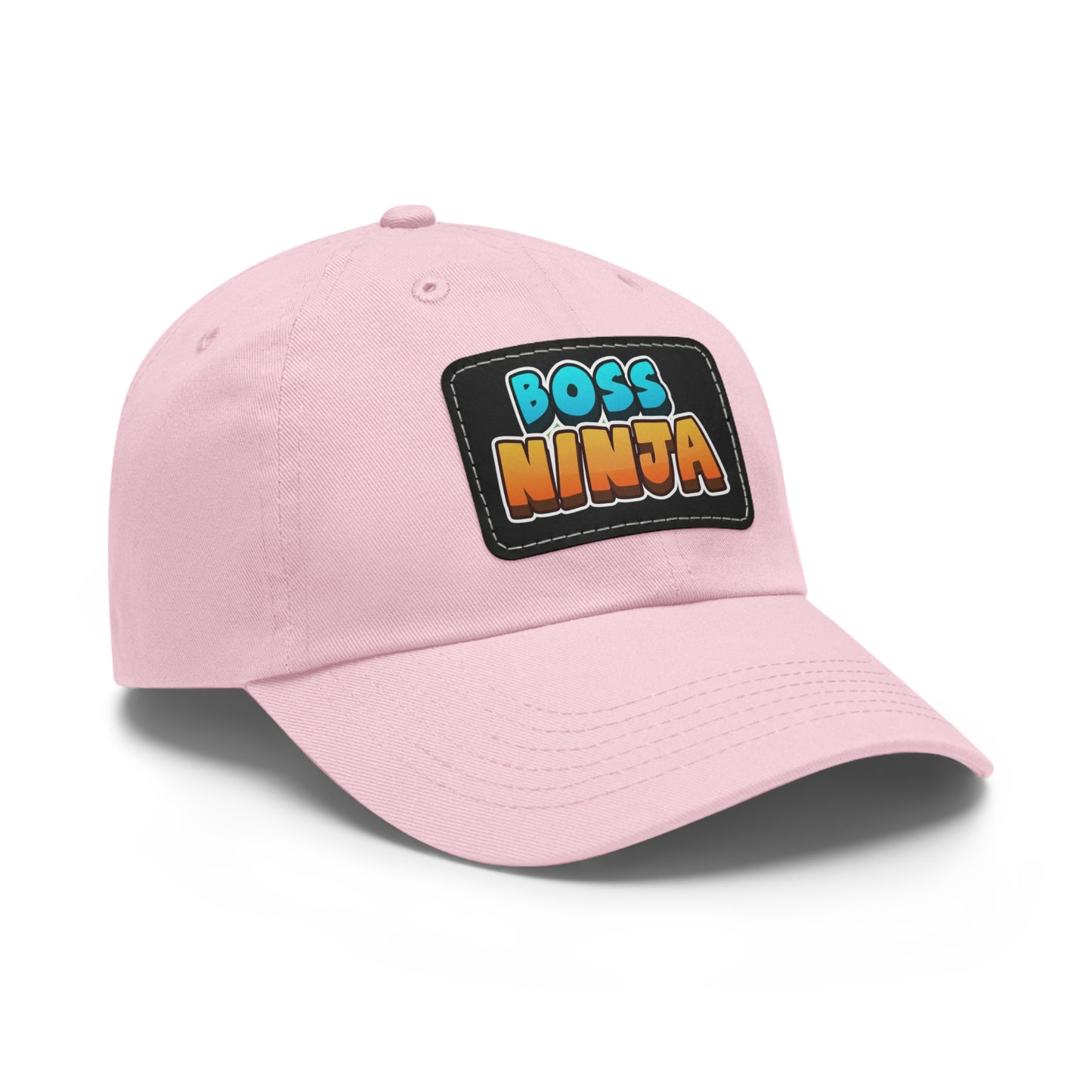 Boss Ninja Dad Hat, Leather Patch Cap for Dads, Casual Summer Hat, Great for Father's Day Gifts, Trendy Dad Apparel, Gift for Ninja Lovers