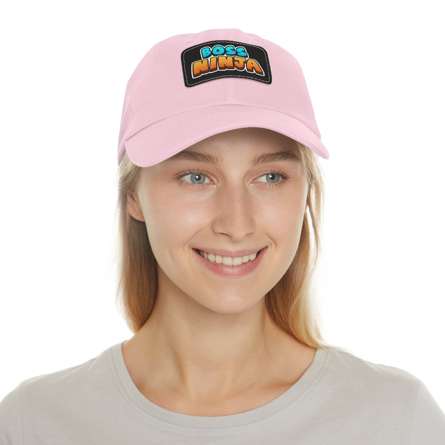Boss Ninja Dad Hat, Leather Patch Cap for Dads, Casual Summer Hat, Great for Father's Day Gifts, Trendy Dad Apparel, Gift for Ninja Lovers