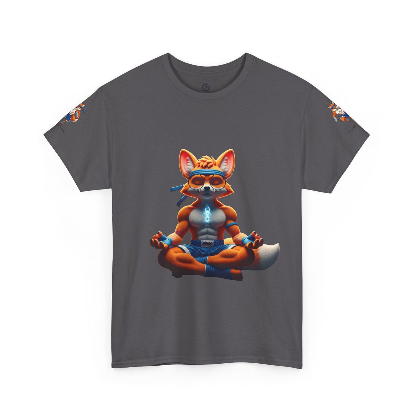 Bubble Fox: Strength & Chill Tee- Relaxation Shirt, Yoga Apparel, Gift for Fox Lovers, Casual Wear, Mindfulness Tee