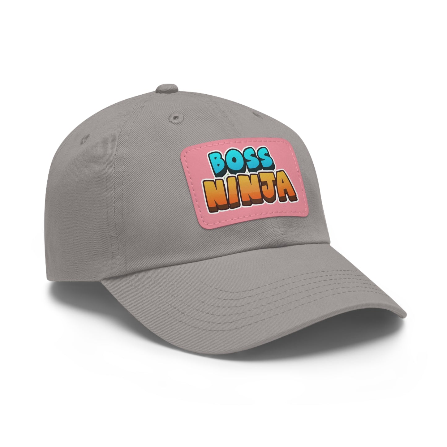 Boss Ninja Dad Hat, Leather Patch Cap for Dads, Casual Summer Hat, Great for Father's Day Gifts, Trendy Dad Apparel, Gift for Ninja Lovers