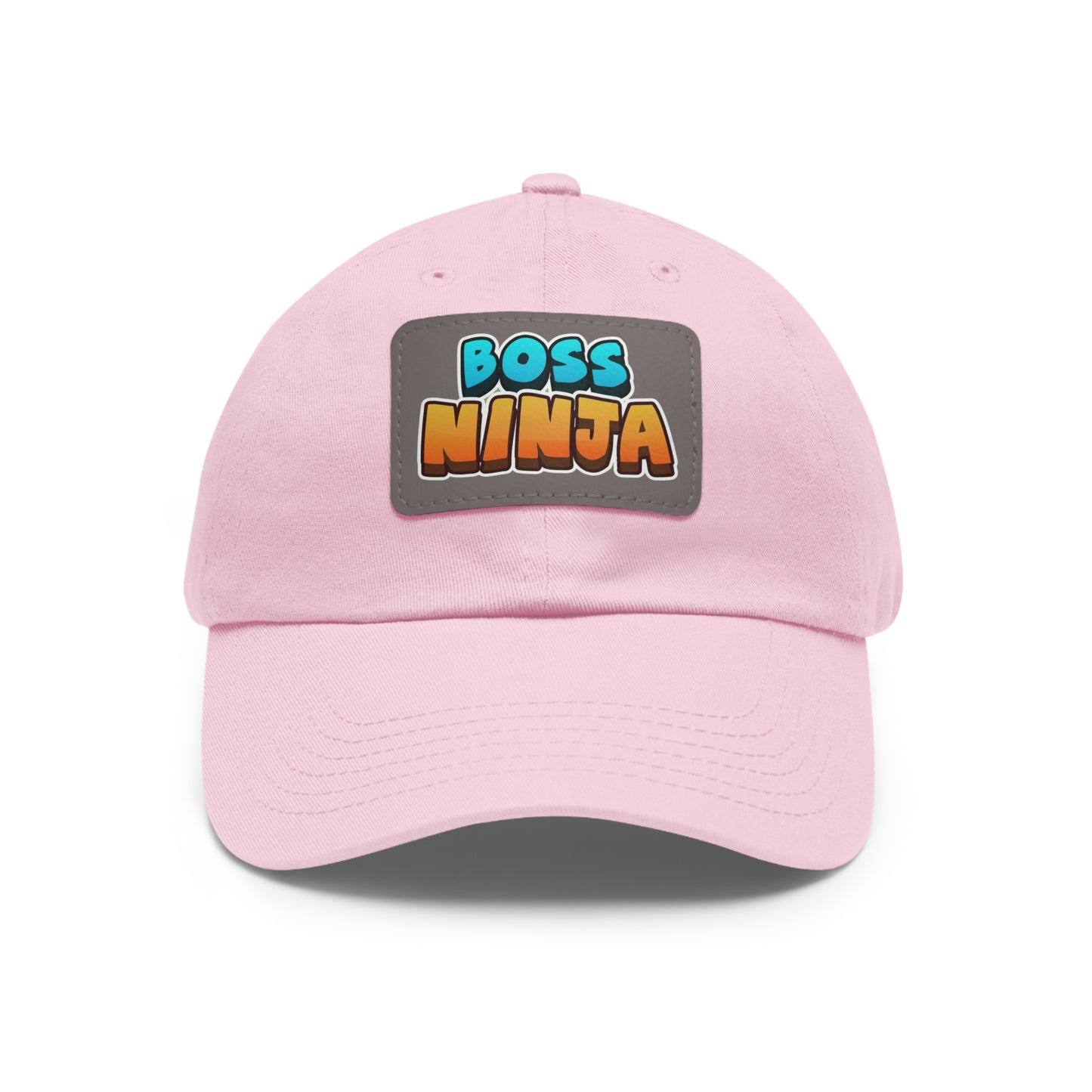 Boss Ninja Dad Hat, Leather Patch Cap for Dads, Casual Summer Hat, Great for Father's Day Gifts, Trendy Dad Apparel, Gift for Ninja Lovers
