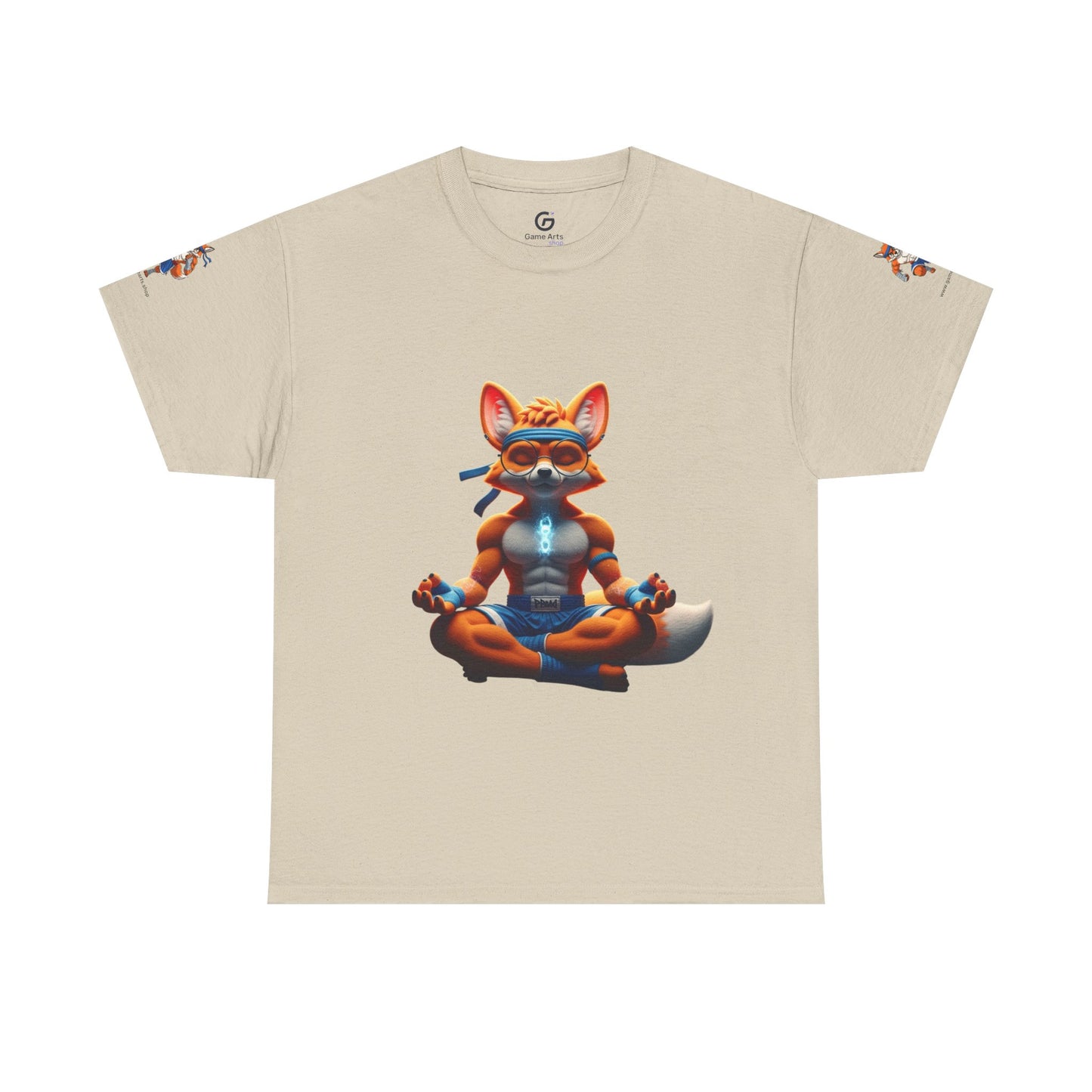 Bubble Fox: Strength & Chill Tee- Relaxation Shirt, Yoga Apparel, Gift for Fox Lovers, Casual Wear, Mindfulness Tee