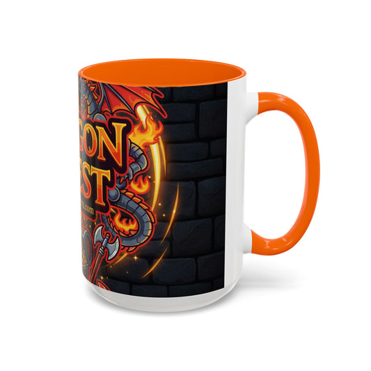 Dragon Quest Accent Coffee Mug, Gaming Mug, Geeky Gift, Fantasy Coffee Cup, Dragon Themed Drinkware, Unique Gamer Present