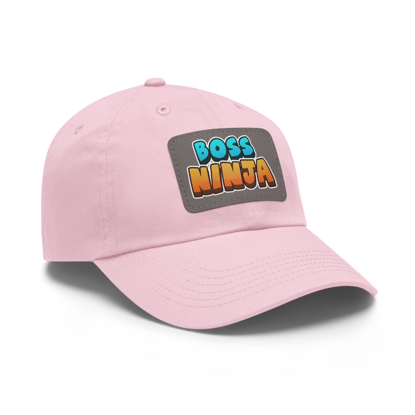 Boss Ninja Dad Hat, Leather Patch Cap for Dads, Casual Summer Hat, Great for Father's Day Gifts, Trendy Dad Apparel, Gift for Ninja Lovers