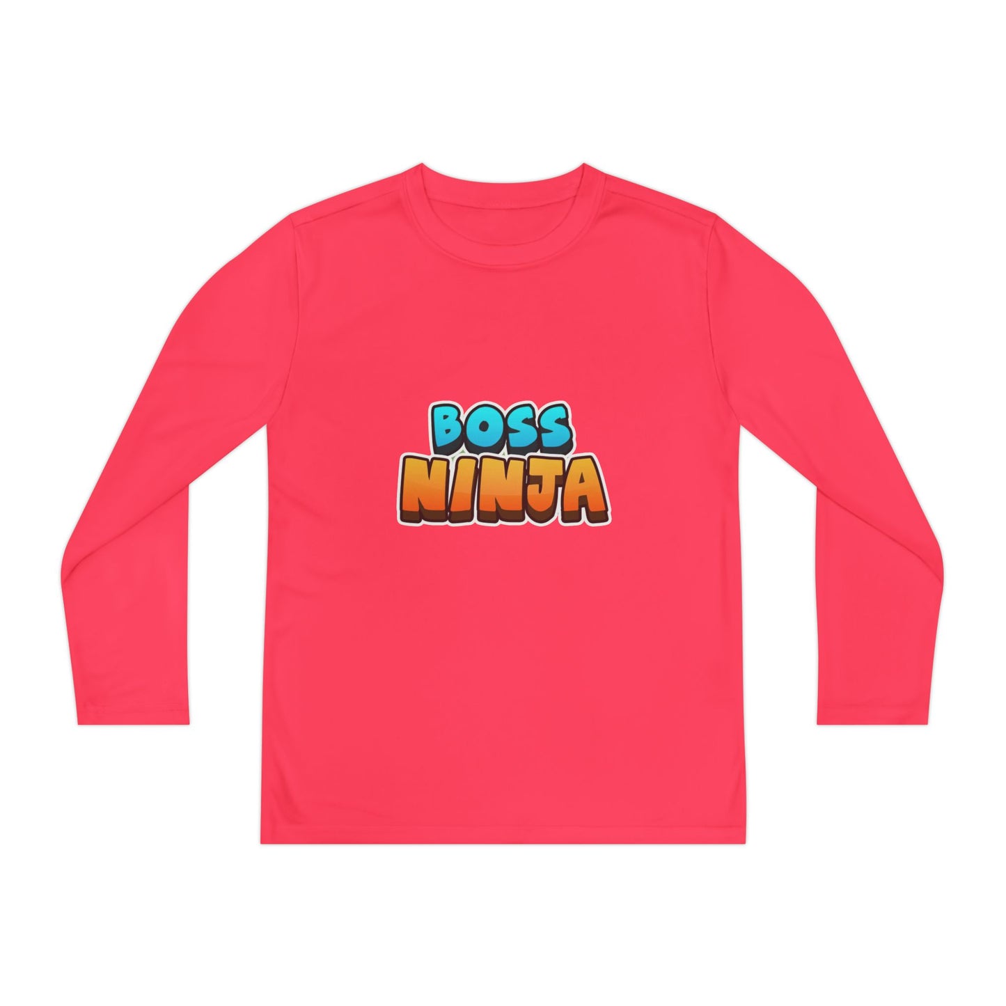 Youth Long Sleeve Boss Ninja Tee, Fun Graphic Shirt for Kids, Perfect for Birthdays, Playdates, School, and Ninja-Themed Parties