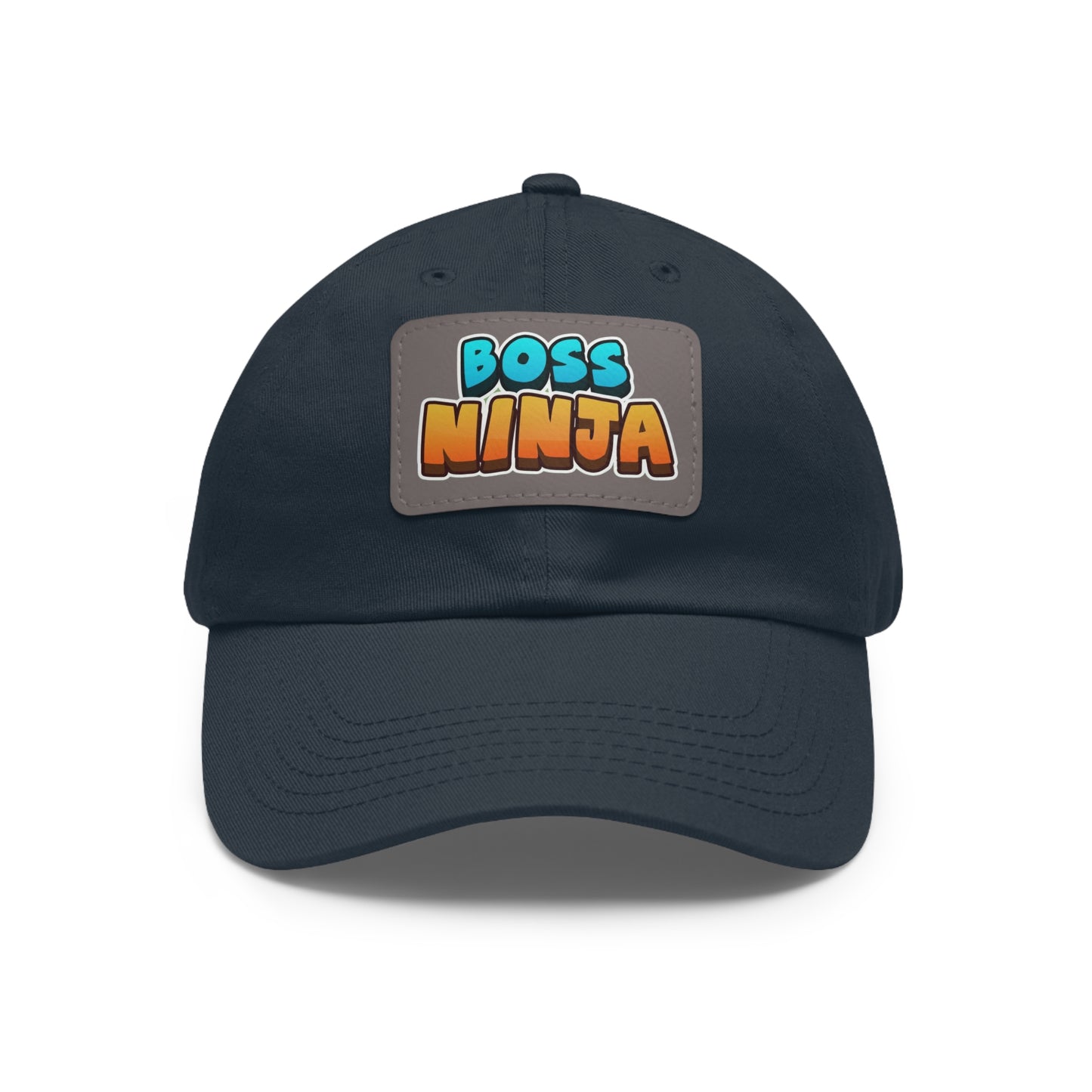 Boss Ninja Dad Hat, Leather Patch Cap for Dads, Casual Summer Hat, Great for Father's Day Gifts, Trendy Dad Apparel, Gift for Ninja Lovers