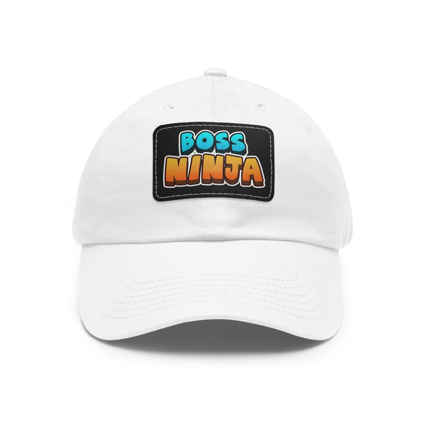 Boss Ninja Dad Hat, Leather Patch Cap for Dads, Casual Summer Hat, Great for Father's Day Gifts, Trendy Dad Apparel, Gift for Ninja Lovers