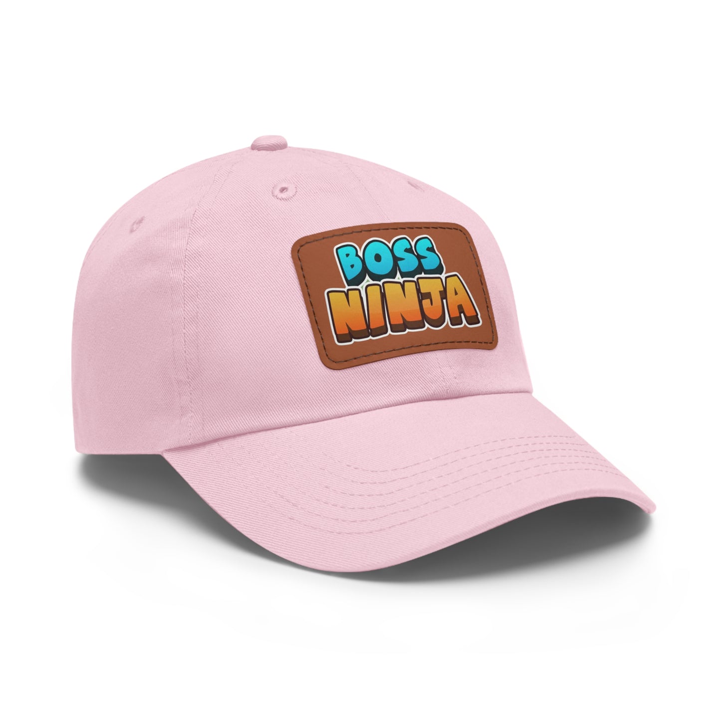 Boss Ninja Dad Hat, Leather Patch Cap for Dads, Casual Summer Hat, Great for Father's Day Gifts, Trendy Dad Apparel, Gift for Ninja Lovers