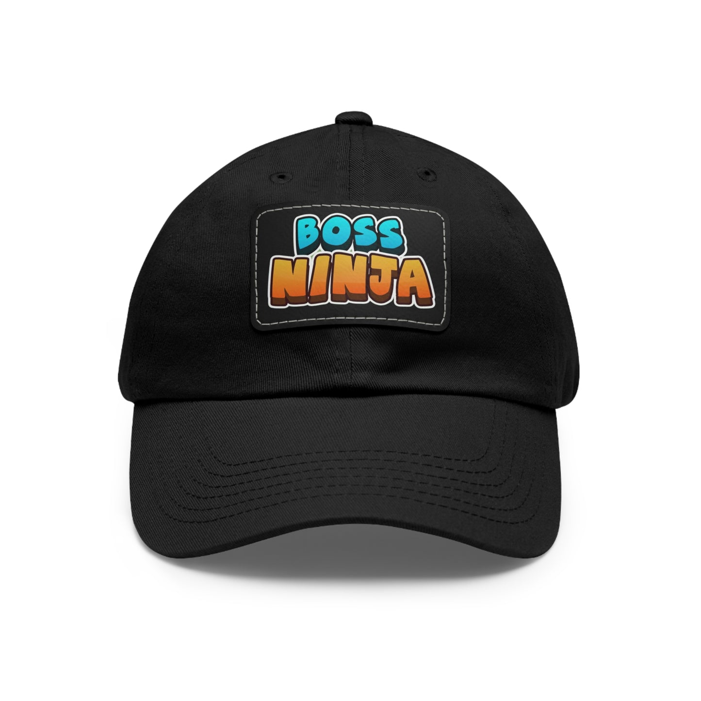 Boss Ninja Dad Hat, Leather Patch Cap for Dads, Casual Summer Hat, Great for Father's Day Gifts, Trendy Dad Apparel, Gift for Ninja Lovers