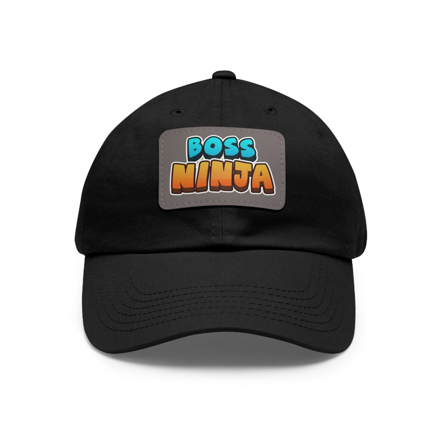 Boss Ninja Dad Hat, Leather Patch Cap for Dads, Casual Summer Hat, Great for Father's Day Gifts, Trendy Dad Apparel, Gift for Ninja Lovers