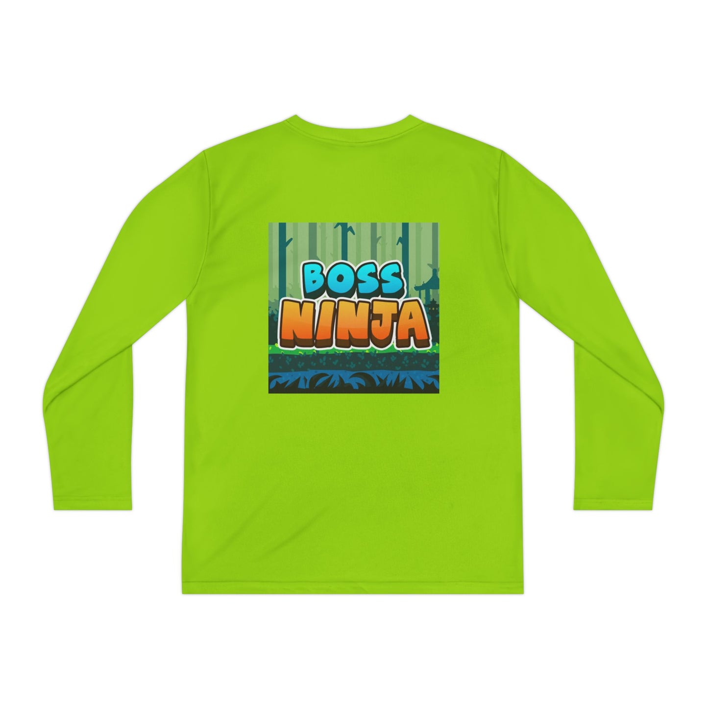 Youth Long Sleeve Boss Ninja Tee, Fun Graphic Shirt for Kids, Perfect for Birthdays, Playdates, School, and Ninja-Themed Parties