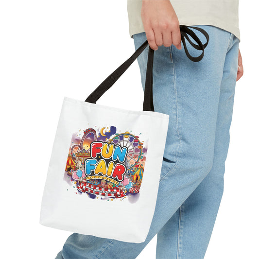 Fun Fair Tote Bag for Gamers, Colorful Canvas Bag for Festivals, Market Shopping, Party Accessory, Gift for Friends