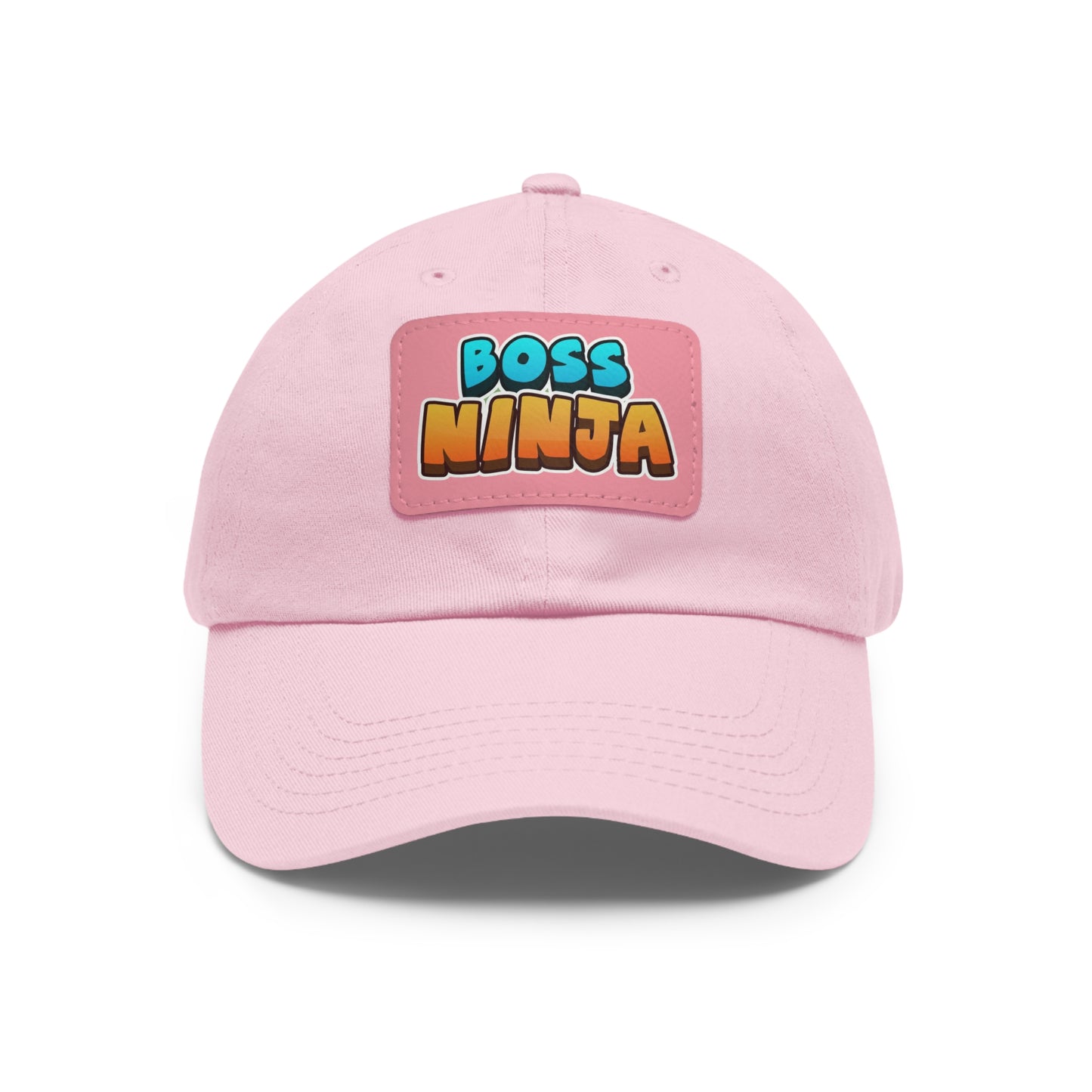 Boss Ninja Dad Hat, Leather Patch Cap for Dads, Casual Summer Hat, Great for Father's Day Gifts, Trendy Dad Apparel, Gift for Ninja Lovers