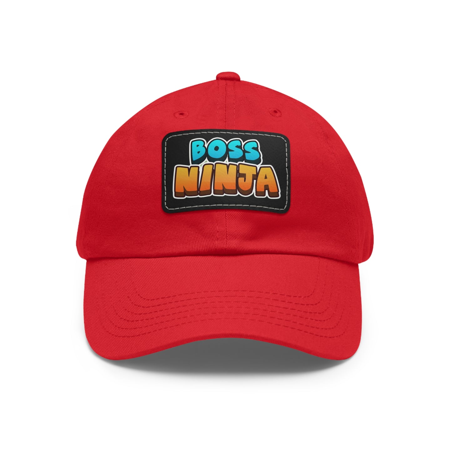 Boss Ninja Dad Hat, Leather Patch Cap for Dads, Casual Summer Hat, Great for Father's Day Gifts, Trendy Dad Apparel, Gift for Ninja Lovers