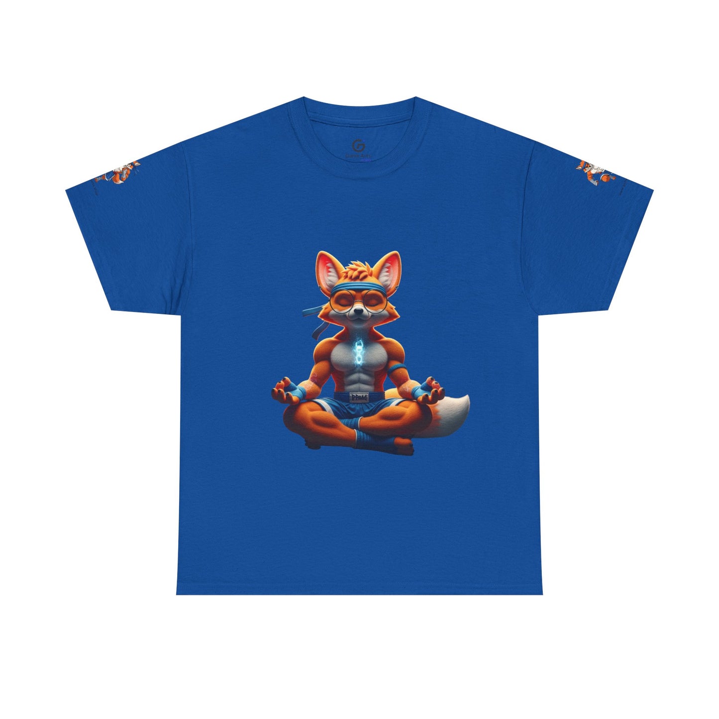 Bubble Fox: Strength & Chill Tee- Relaxation Shirt, Yoga Apparel, Gift for Fox Lovers, Casual Wear, Mindfulness Tee