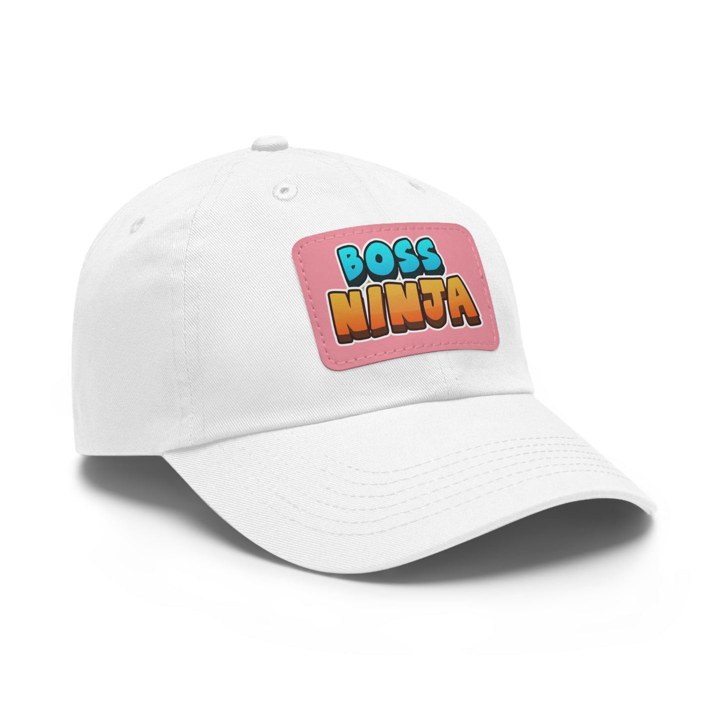 Boss Ninja Dad Hat, Leather Patch Cap for Dads, Casual Summer Hat, Great for Father's Day Gifts, Trendy Dad Apparel, Gift for Ninja Lovers