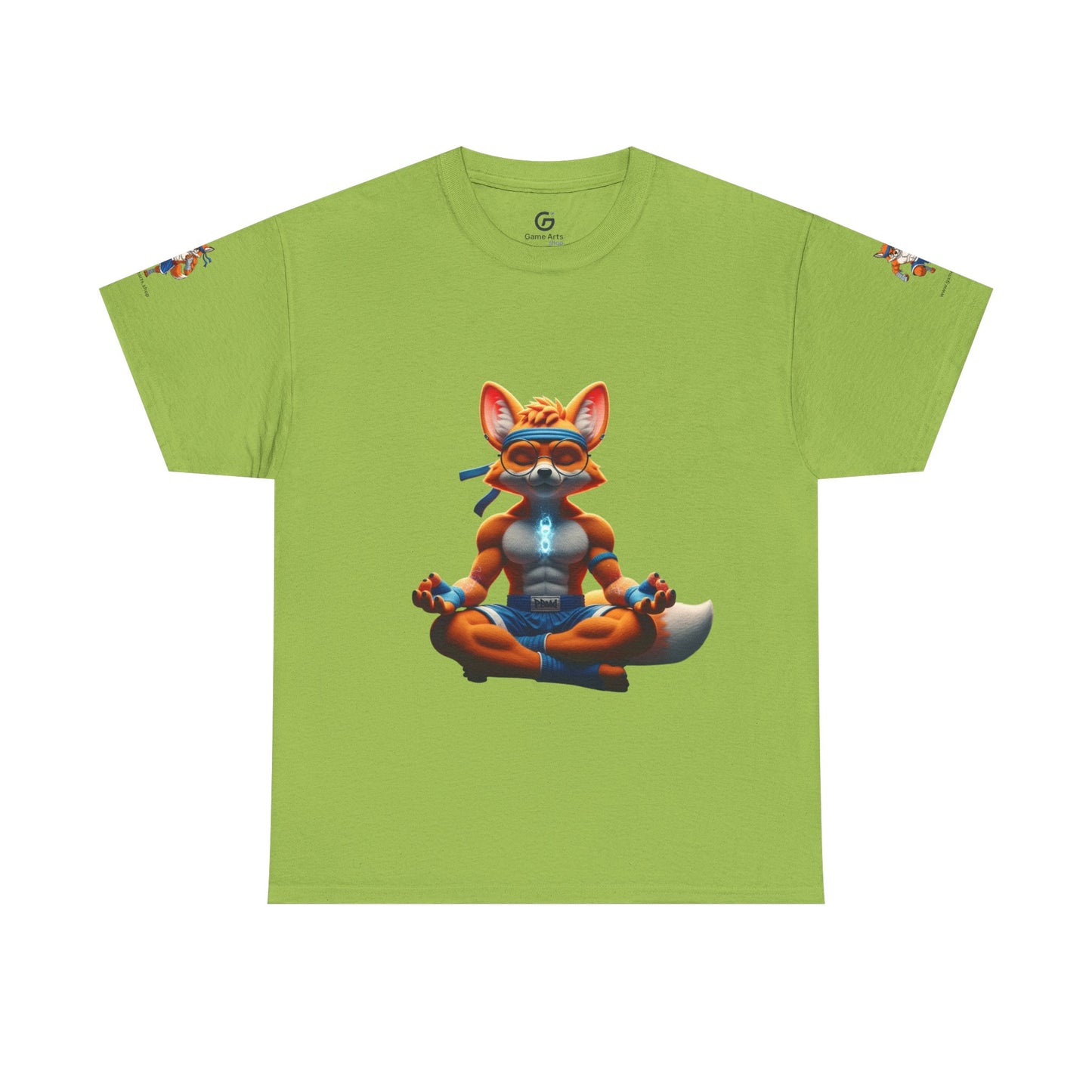 Bubble Fox: Strength & Chill Tee- Relaxation Shirt, Yoga Apparel, Gift for Fox Lovers, Casual Wear, Mindfulness Tee
