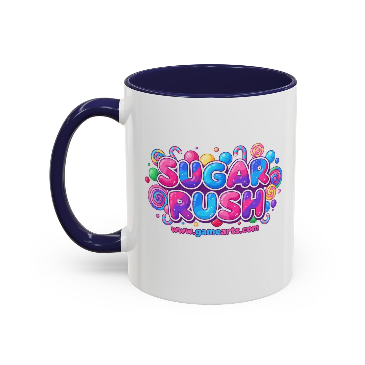 Colorful Sugar Rush Accent Coffee Mug - Fun Gift for Coffee Lovers, Holiday Cheer, Vibrant Drinkware, Party Favor