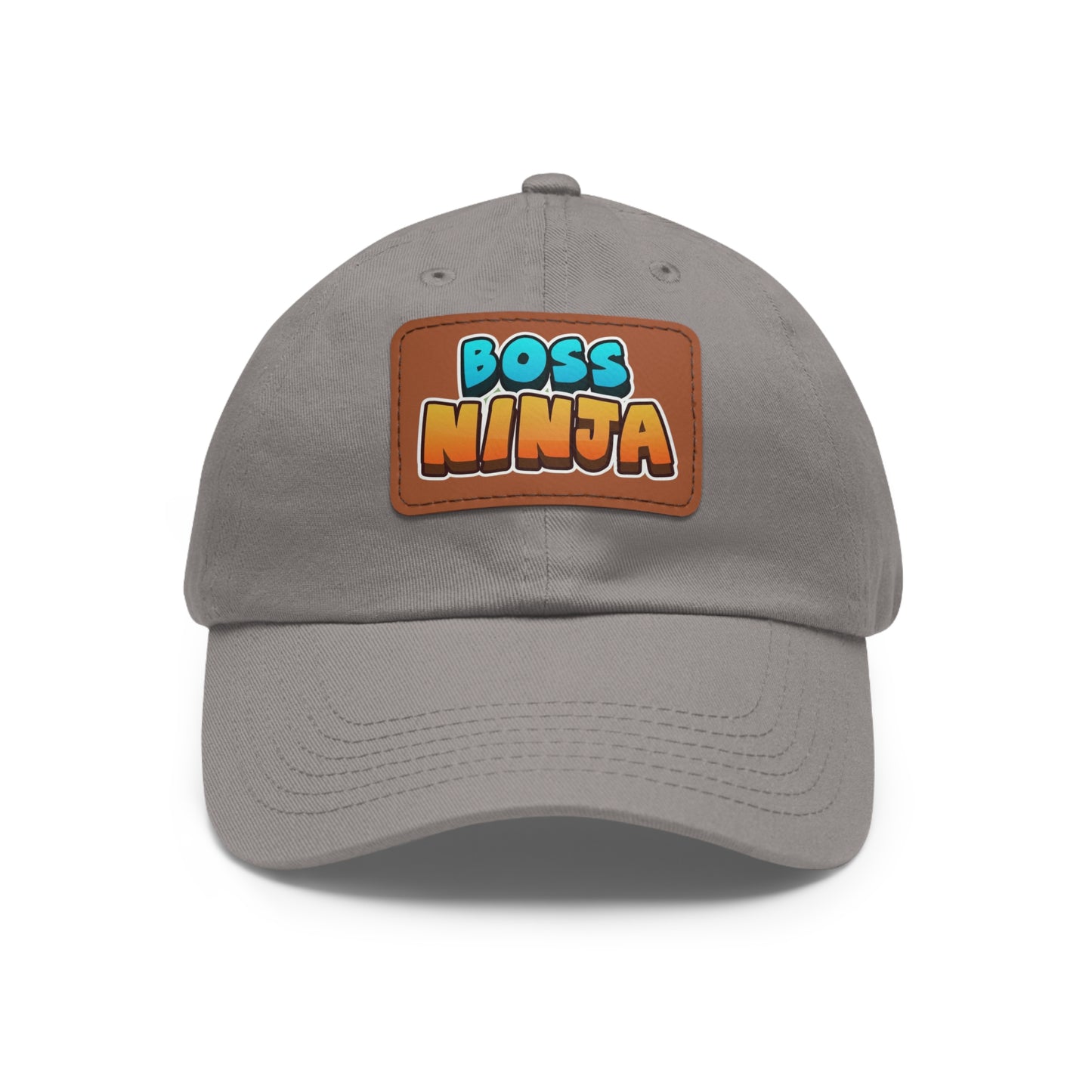 Boss Ninja Dad Hat, Leather Patch Cap for Dads, Casual Summer Hat, Great for Father's Day Gifts, Trendy Dad Apparel, Gift for Ninja Lovers