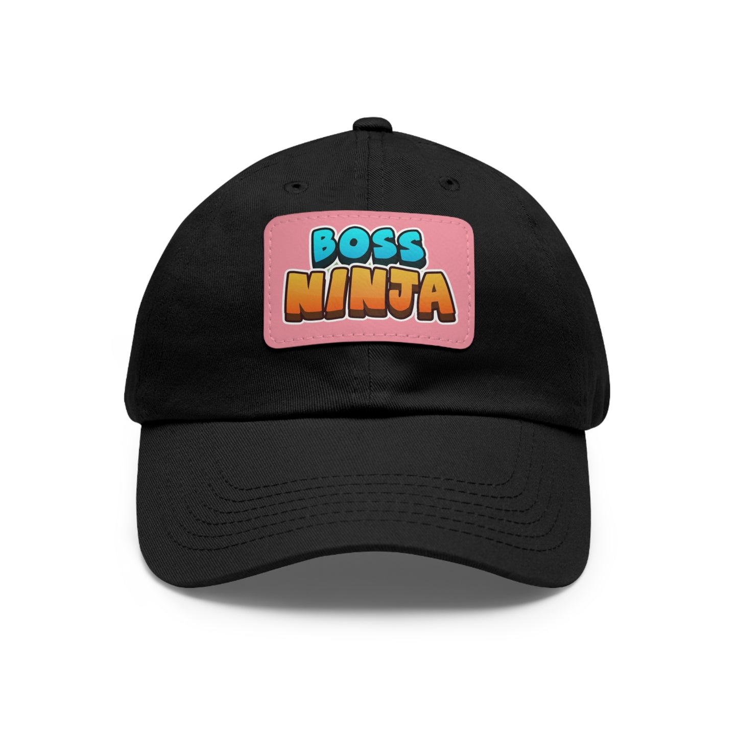 Boss Ninja Dad Hat, Leather Patch Cap for Dads, Casual Summer Hat, Great for Father's Day Gifts, Trendy Dad Apparel, Gift for Ninja Lovers