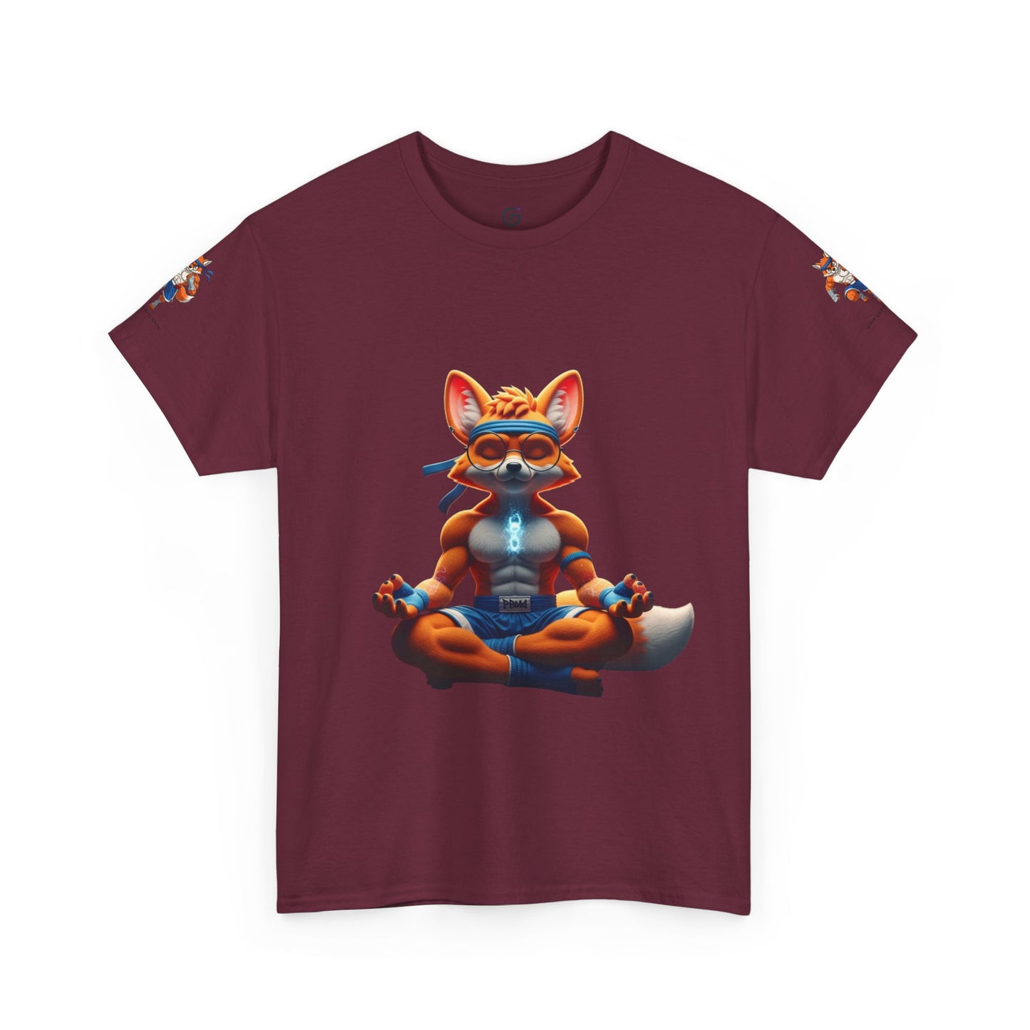 Bubble Fox: Strength & Chill Tee- Relaxation Shirt, Yoga Apparel, Gift for Fox Lovers, Casual Wear, Mindfulness Tee