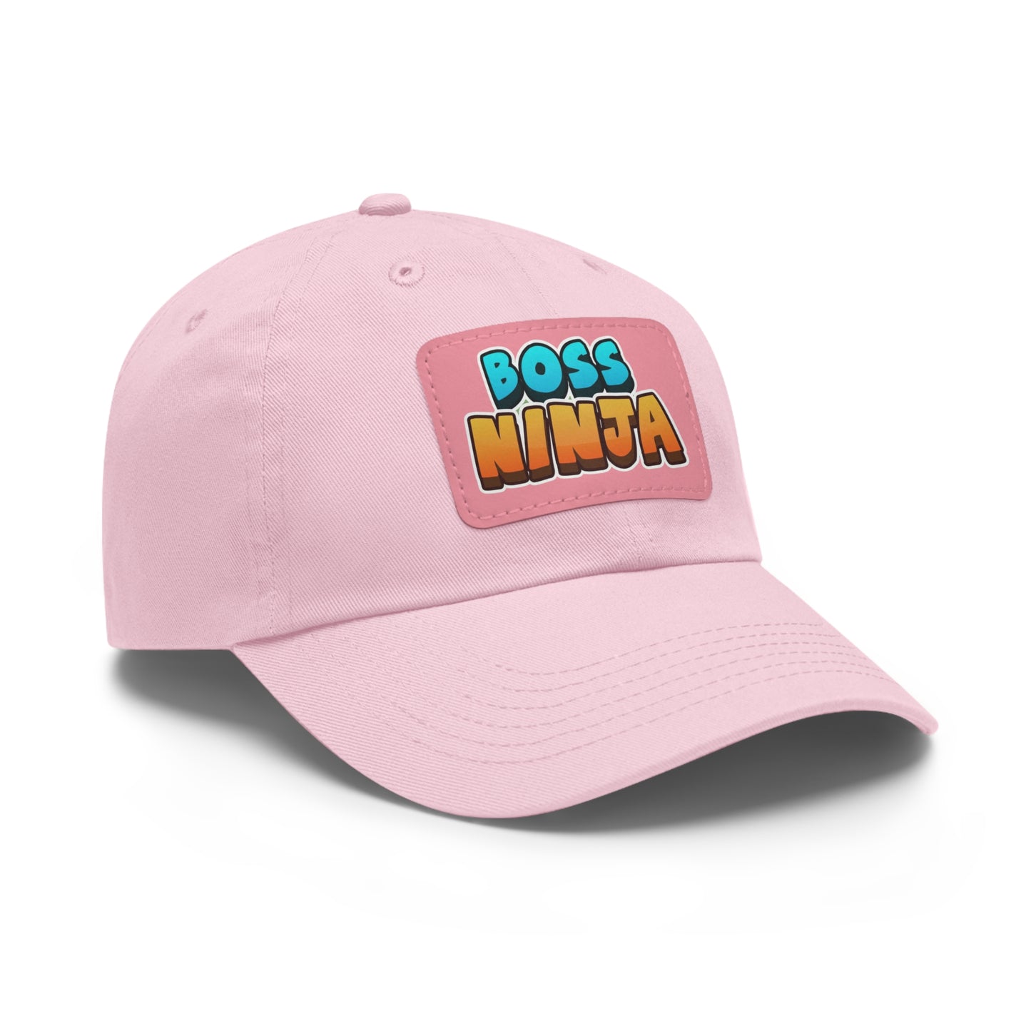 Boss Ninja Dad Hat, Leather Patch Cap for Dads, Casual Summer Hat, Great for Father's Day Gifts, Trendy Dad Apparel, Gift for Ninja Lovers