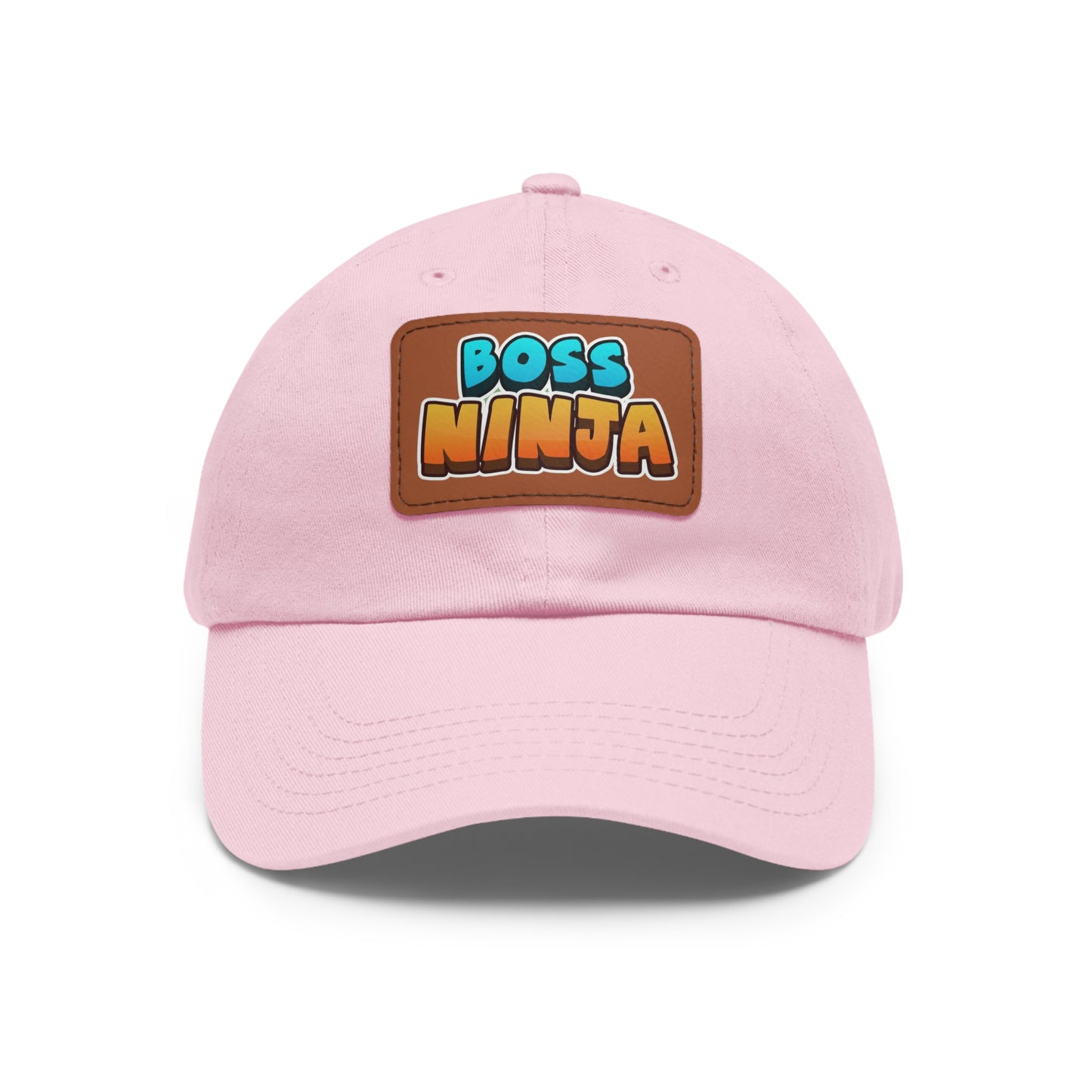Boss Ninja Dad Hat, Leather Patch Cap for Dads, Casual Summer Hat, Great for Father's Day Gifts, Trendy Dad Apparel, Gift for Ninja Lovers