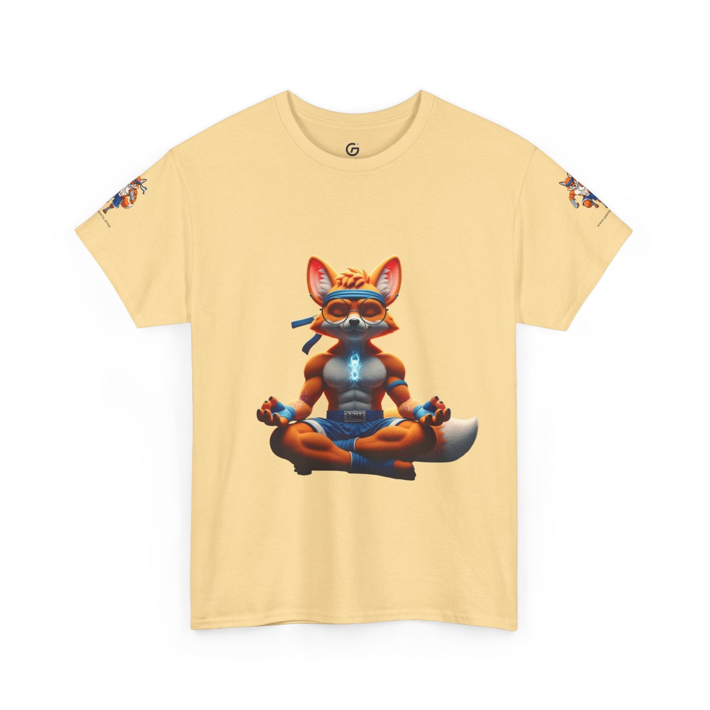 Bubble Fox: Strength & Chill Tee- Relaxation Shirt, Yoga Apparel, Gift for Fox Lovers, Casual Wear, Mindfulness Tee