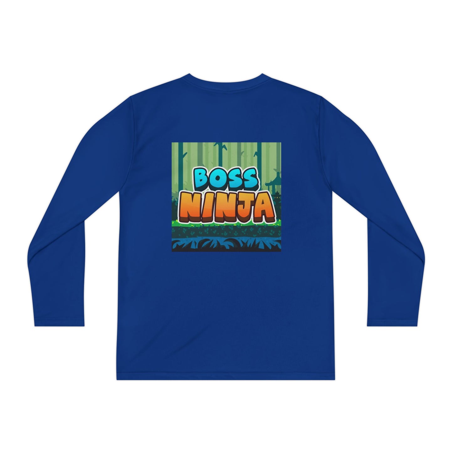 Youth Long Sleeve Boss Ninja Tee, Fun Graphic Shirt for Kids, Perfect for Birthdays, Playdates, School, and Ninja-Themed Parties
