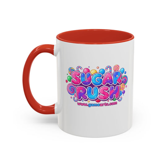 Colorful Sugar Rush Accent Coffee Mug - Fun Gift for Coffee Lovers, Holiday Cheer, Vibrant Drinkware, Party Favor