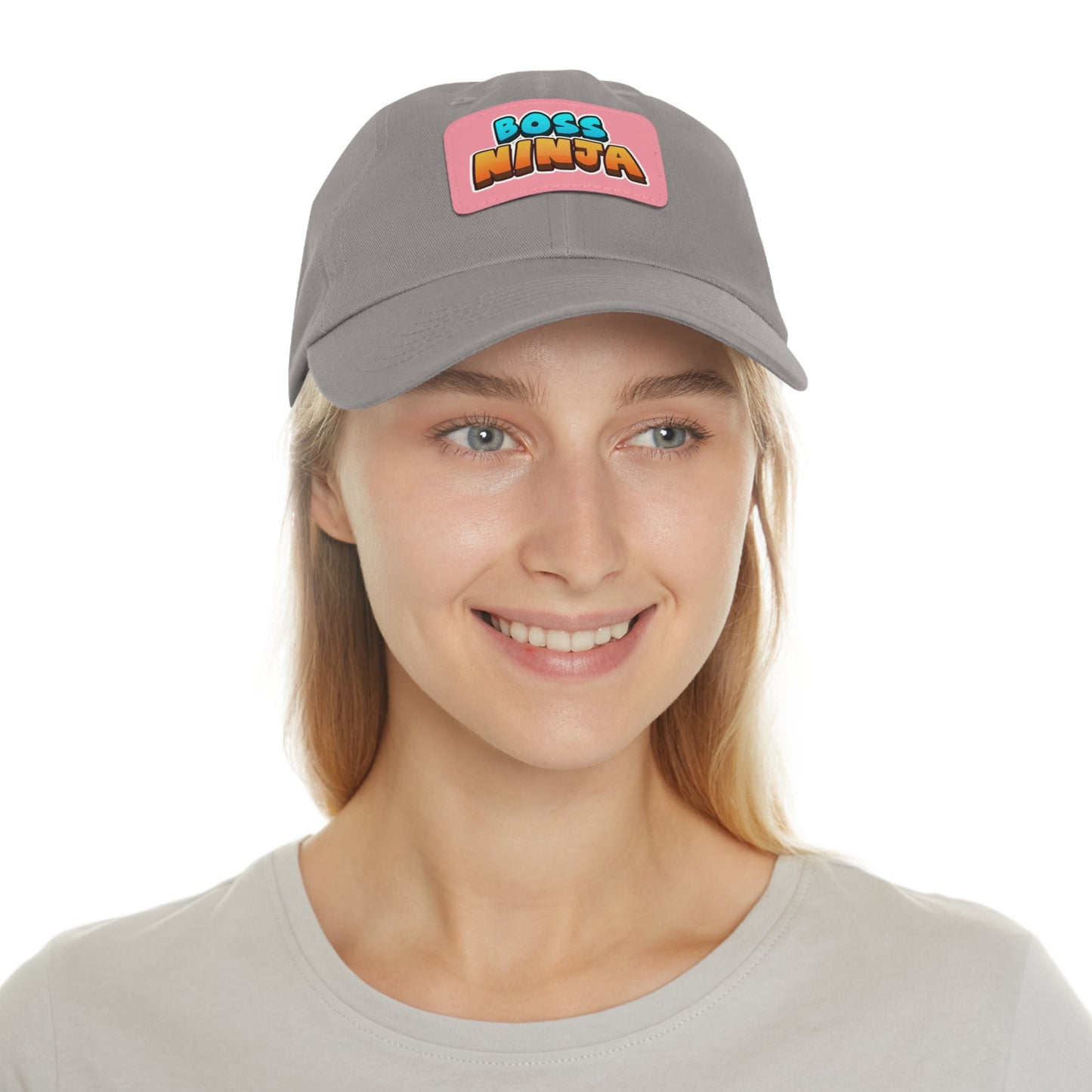Boss Ninja Dad Hat, Leather Patch Cap for Dads, Casual Summer Hat, Great for Father's Day Gifts, Trendy Dad Apparel, Gift for Ninja Lovers