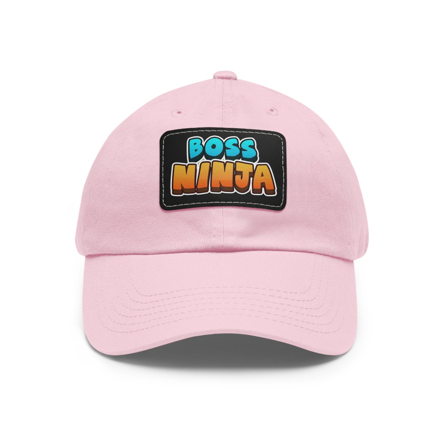 Boss Ninja Dad Hat, Leather Patch Cap for Dads, Casual Summer Hat, Great for Father's Day Gifts, Trendy Dad Apparel, Gift for Ninja Lovers