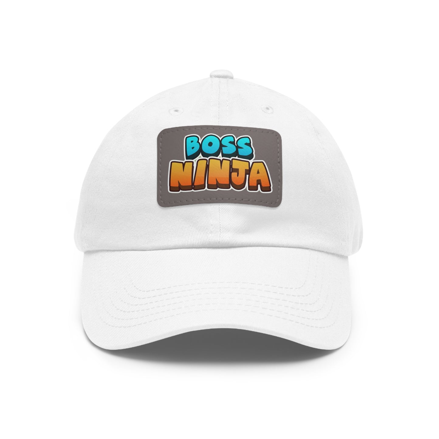 Boss Ninja Dad Hat, Leather Patch Cap for Dads, Casual Summer Hat, Great for Father's Day Gifts, Trendy Dad Apparel, Gift for Ninja Lovers