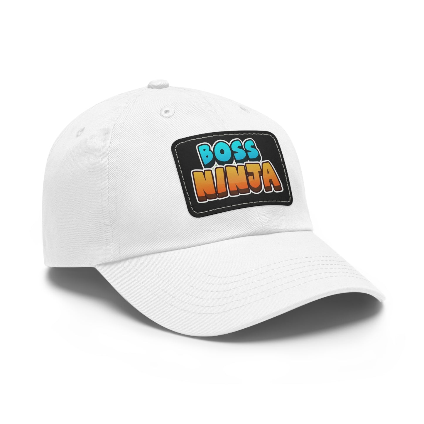 Boss Ninja Dad Hat, Leather Patch Cap for Dads, Casual Summer Hat, Great for Father's Day Gifts, Trendy Dad Apparel, Gift for Ninja Lovers
