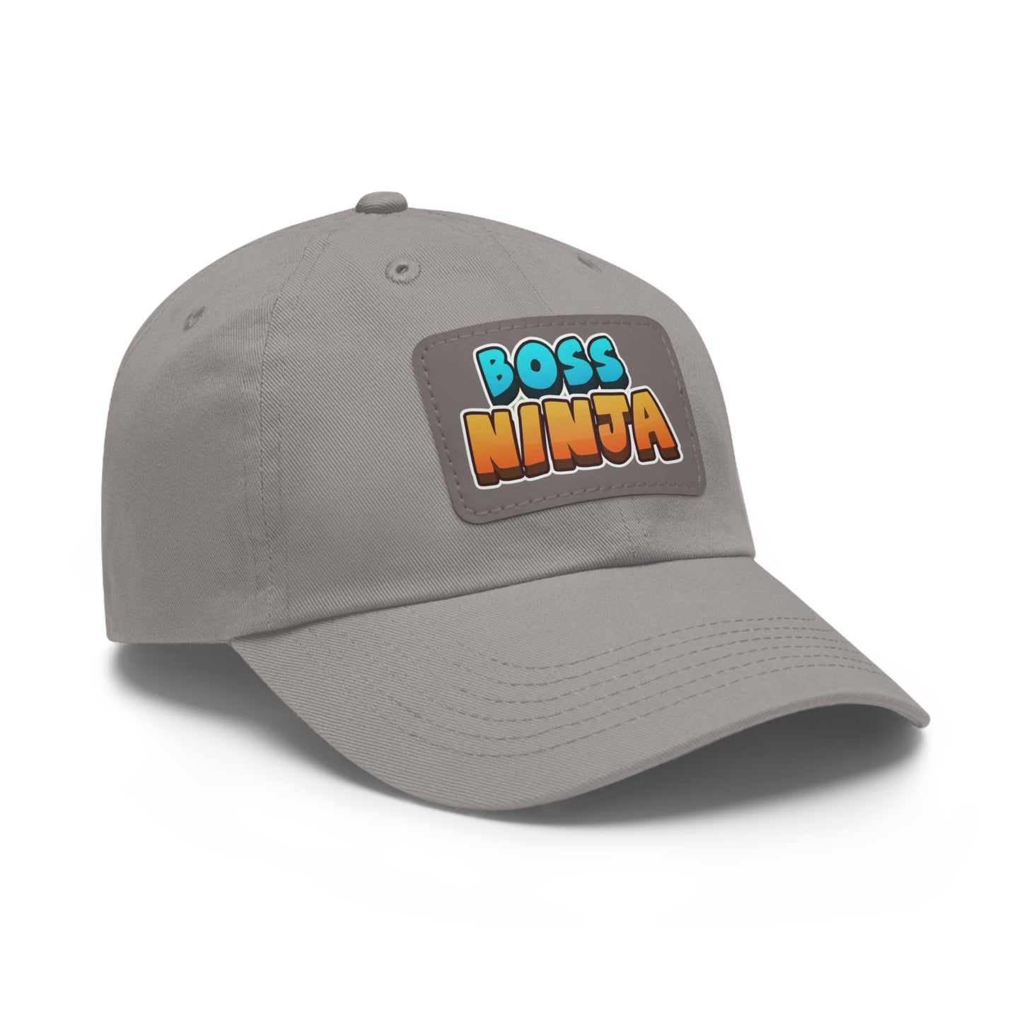 Boss Ninja Dad Hat, Leather Patch Cap for Dads, Casual Summer Hat, Great for Father's Day Gifts, Trendy Dad Apparel, Gift for Ninja Lovers
