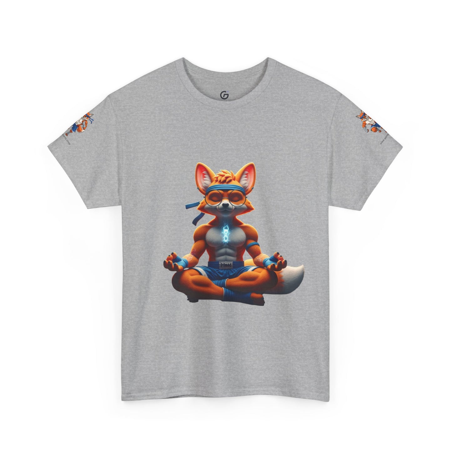 Bubble Fox: Strength & Chill Tee- Relaxation Shirt, Yoga Apparel, Gift for Fox Lovers, Casual Wear, Mindfulness Tee
