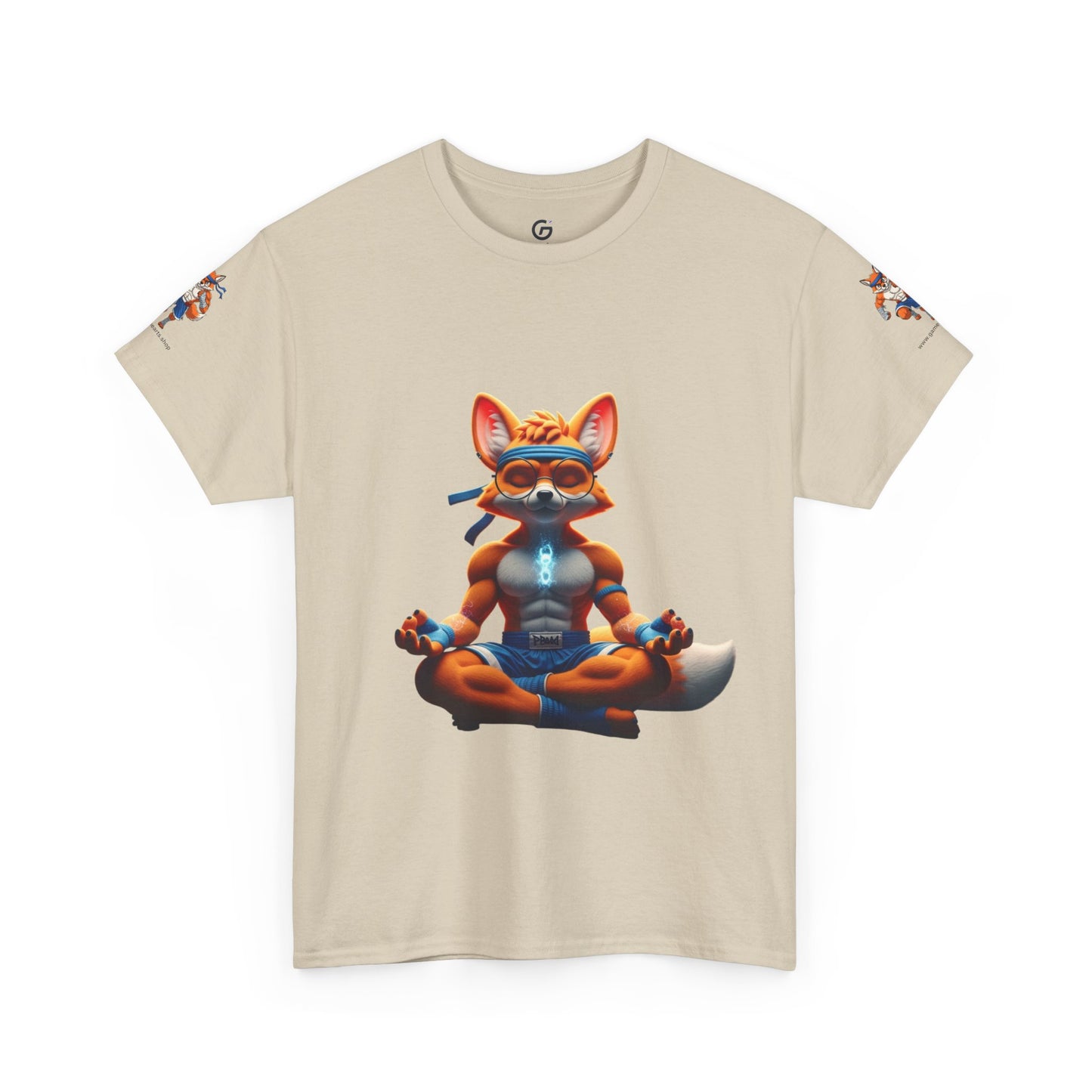 Bubble Fox: Strength & Chill Tee- Relaxation Shirt, Yoga Apparel, Gift for Fox Lovers, Casual Wear, Mindfulness Tee