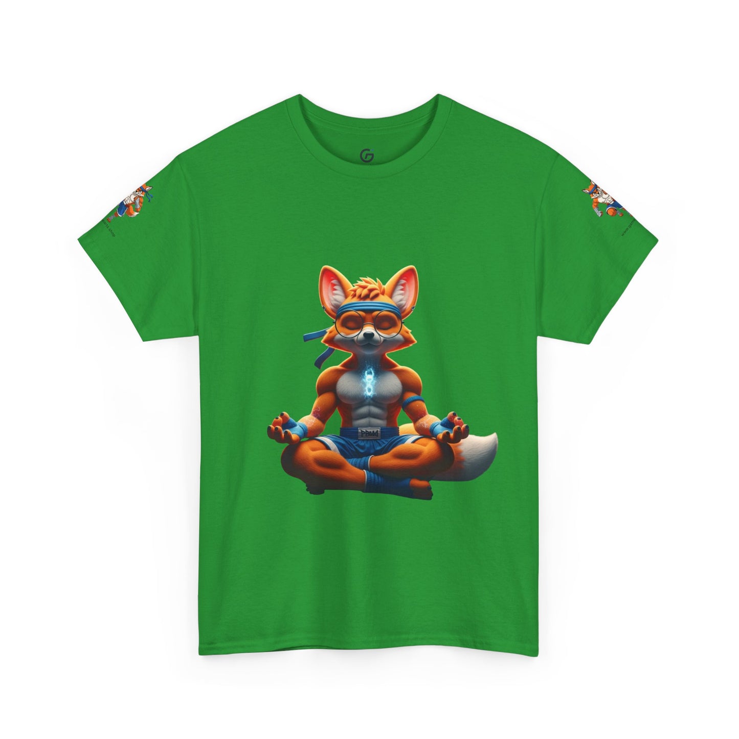 Bubble Fox: Strength & Chill Tee- Relaxation Shirt, Yoga Apparel, Gift for Fox Lovers, Casual Wear, Mindfulness Tee