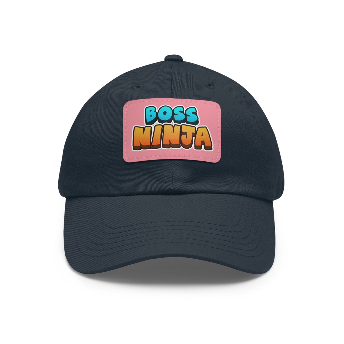 Boss Ninja Dad Hat, Leather Patch Cap for Dads, Casual Summer Hat, Great for Father's Day Gifts, Trendy Dad Apparel, Gift for Ninja Lovers