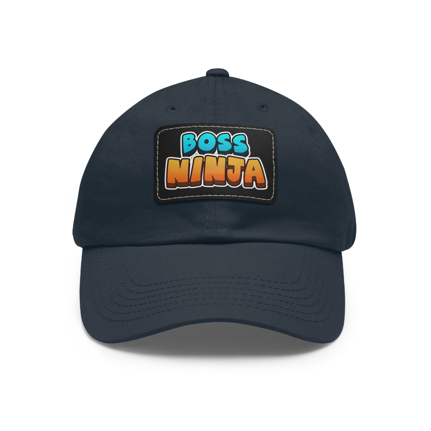 Boss Ninja Dad Hat, Leather Patch Cap for Dads, Casual Summer Hat, Great for Father's Day Gifts, Trendy Dad Apparel, Gift for Ninja Lovers