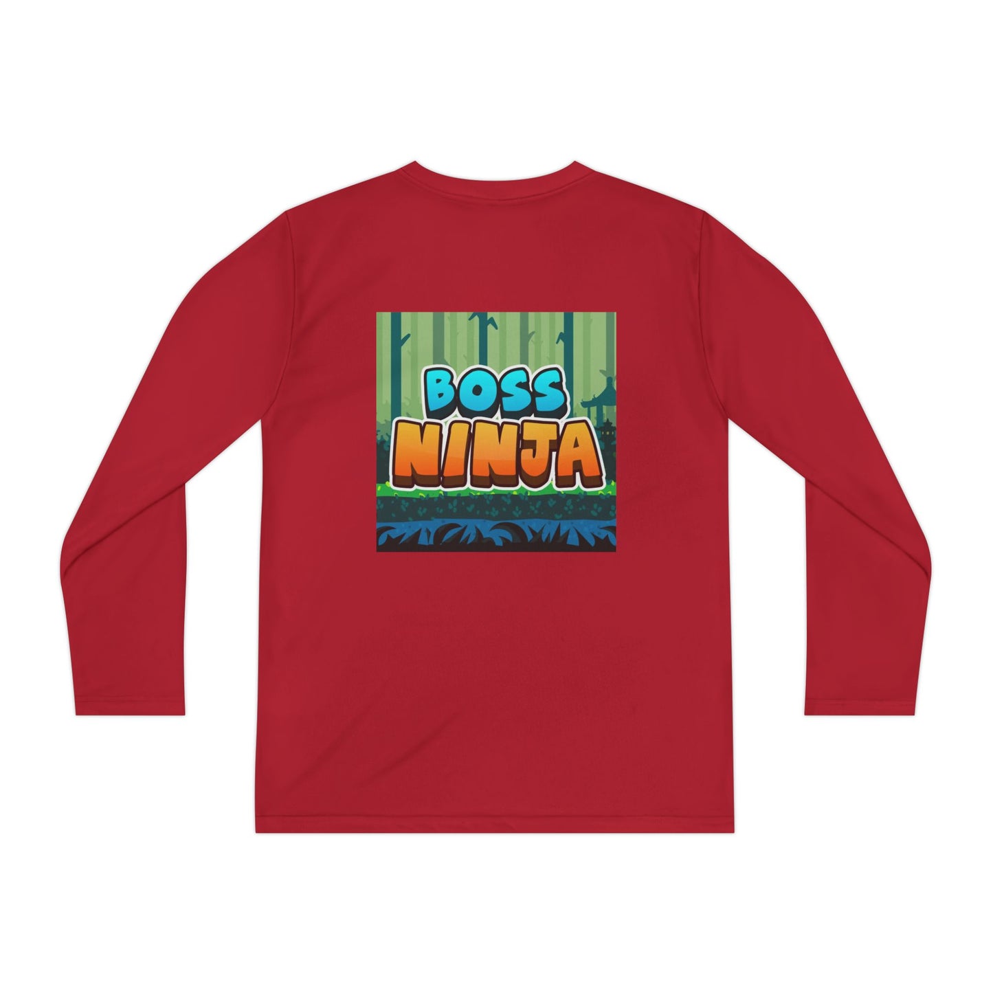 Youth Long Sleeve Boss Ninja Tee, Fun Graphic Shirt for Kids, Perfect for Birthdays, Playdates, School, and Ninja-Themed Parties