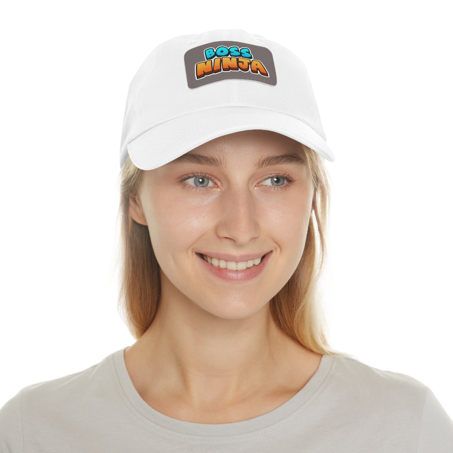 Boss Ninja Dad Hat, Leather Patch Cap for Dads, Casual Summer Hat, Great for Father's Day Gifts, Trendy Dad Apparel, Gift for Ninja Lovers