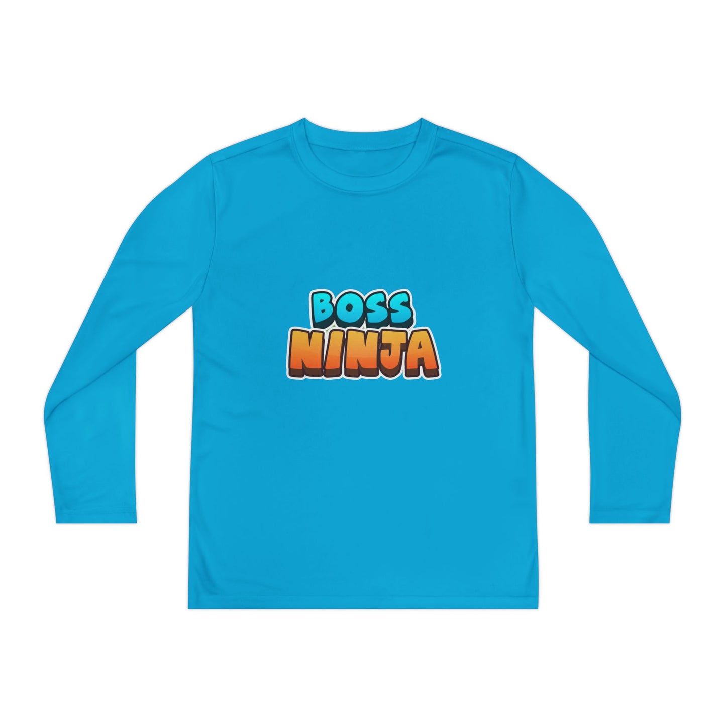 Youth Long Sleeve Boss Ninja Tee, Fun Graphic Shirt for Kids, Perfect for Birthdays, Playdates, School, and Ninja-Themed Parties