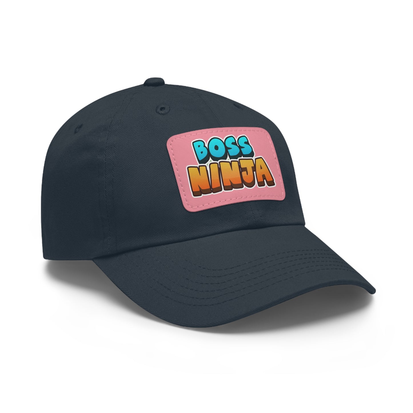 Boss Ninja Dad Hat, Leather Patch Cap for Dads, Casual Summer Hat, Great for Father's Day Gifts, Trendy Dad Apparel, Gift for Ninja Lovers
