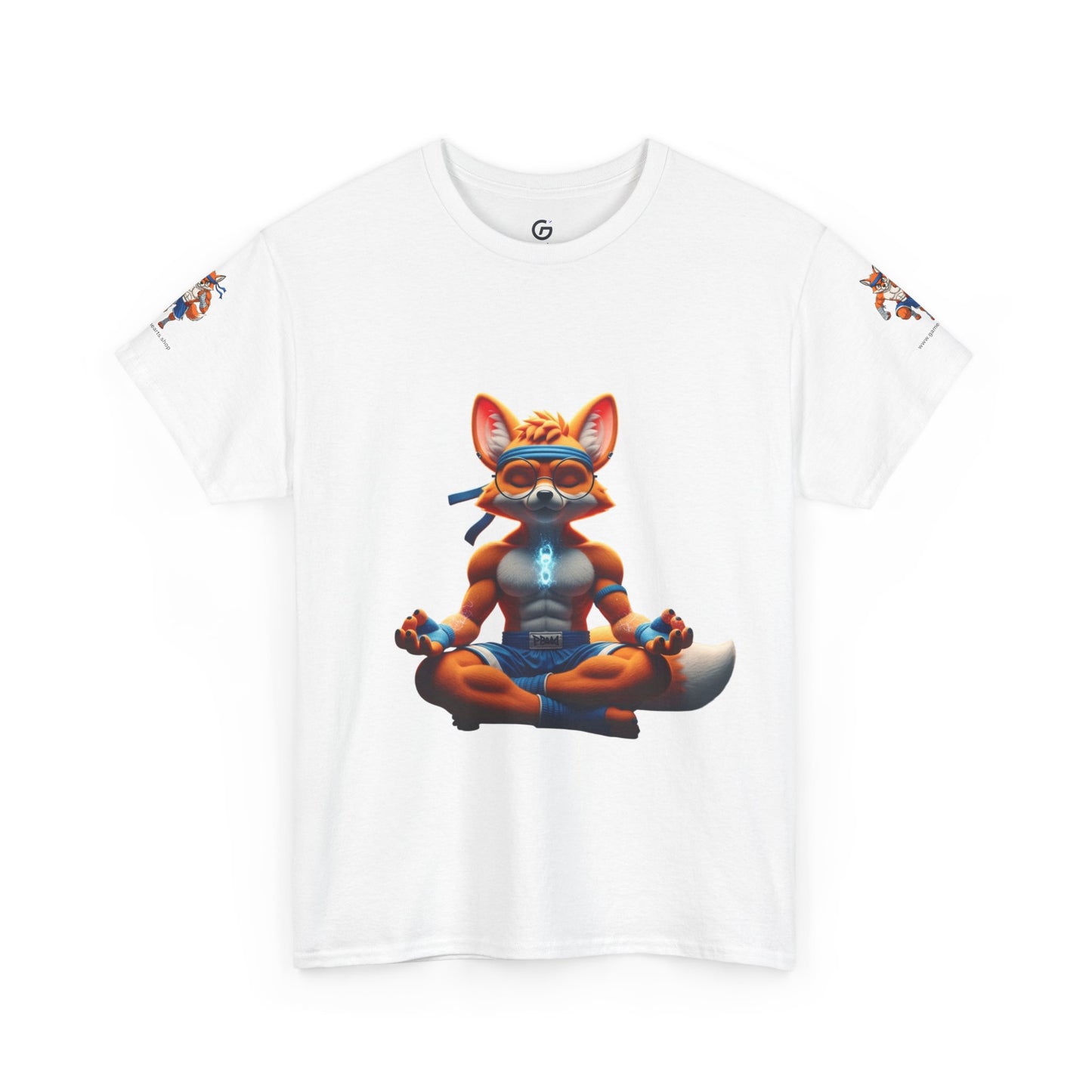 Bubble Fox: Strength & Chill Tee- Relaxation Shirt, Yoga Apparel, Gift for Fox Lovers, Casual Wear, Mindfulness Tee