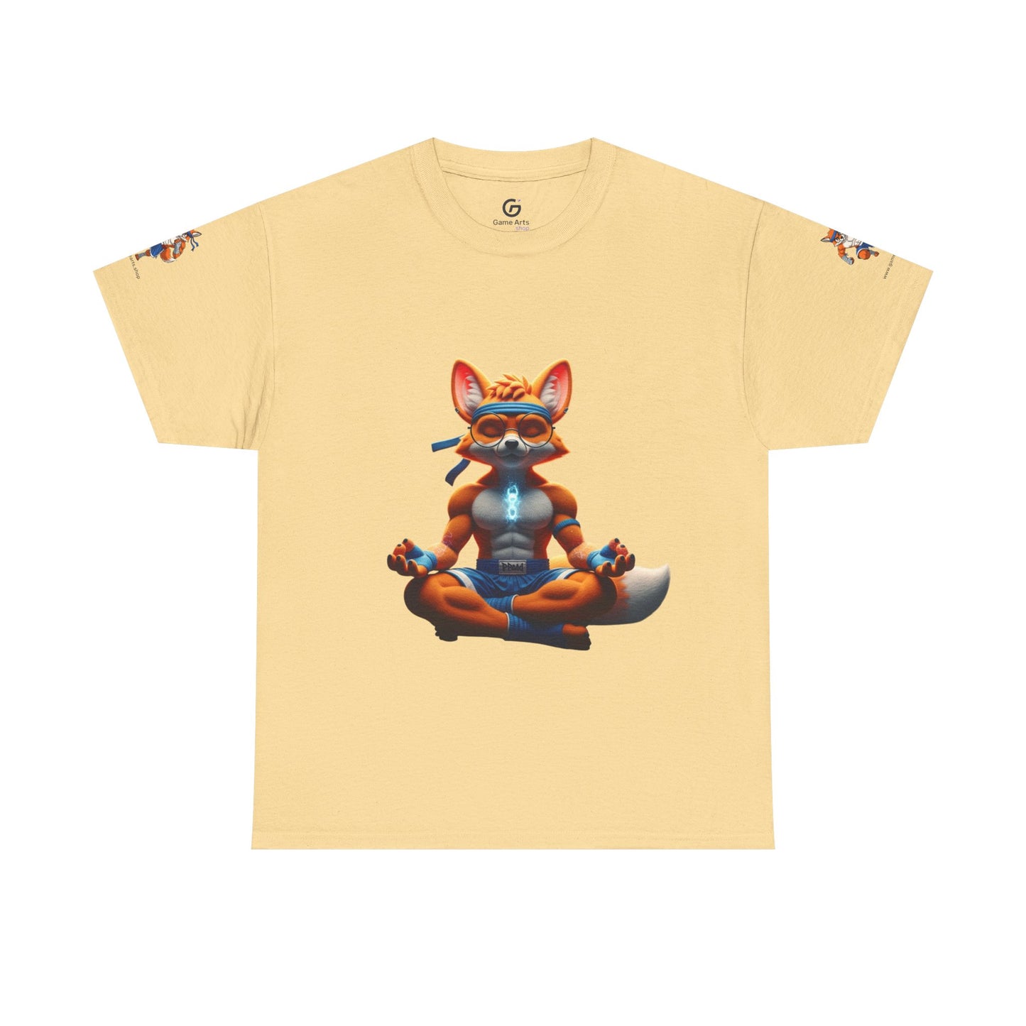 Bubble Fox: Strength & Chill Tee- Relaxation Shirt, Yoga Apparel, Gift for Fox Lovers, Casual Wear, Mindfulness Tee