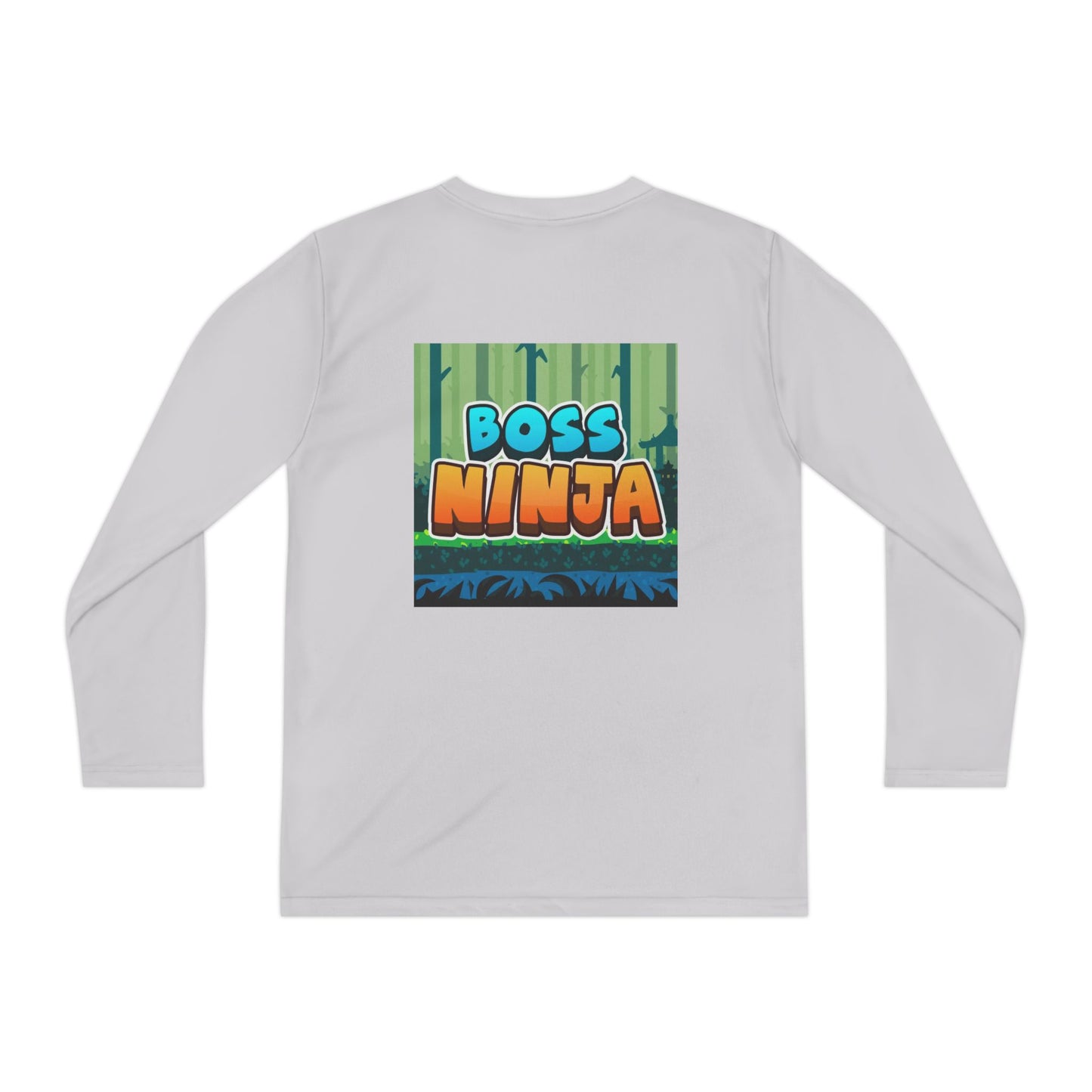 Youth Long Sleeve Boss Ninja Tee, Fun Graphic Shirt for Kids, Perfect for Birthdays, Playdates, School, and Ninja-Themed Parties